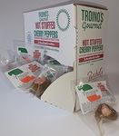 Troino's Gourmet Hot Stuffed Cherry Peppers with Prosciutto & Provolone (24 Individually Wrapped Hot Stuffed Singles in Counter Top Display Box)