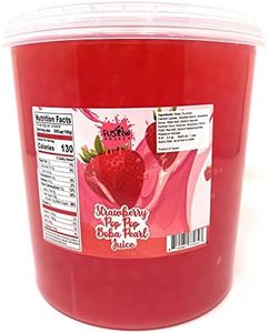 Fusion Select Strawberry Bursting Bobaz Strawberry Popping Bobaz Pearls Fruit Tea Snack Toppings 112.64 Ounce