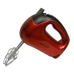 Brentwood HM-46 Electric Hand Mixer Lightweight 5-Speed, Plastic, Red