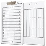 Murray Sporting Goods Dry Erase Coaches Clipboard | Double-Sided Dry Erase White Board (Football)