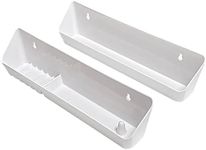 Aiwaiufu 11“ Kitchen Sink Front Trays Tip Out Tray Set 11 Inch Polymer Plastic White – 2Pack