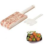 Creative Kitchen Triple Meatball Maker, 3 Meatballs at 1 Time None-Stick Meatball Maker Cooking Tools, New Meat Baller Spoon with Cutting Spade, for Sorbet, Rice Balls, Fish Ball Making