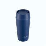 bru Travel - Insulated Coffee Cup Travel Mug for Hot Drinks, Leakproof, Ceramic Lined (340ml, Blue Planet)