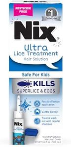 Nix Ultra Lice Treatment Hair Solution & Lice Comb, Kills Superlice & Eggs, 3.4 Fl Oz
