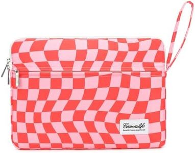 15.6-inch Notebook case, Waterproof and Shockproof Protective Computer case, can be Used to Cover Shopping cart Cases. The Notebook is Compatible with Lenovo, ASUS and HP (New Pink Checker)