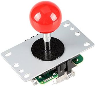 EG STARTS Arcade Bâton Manette Joystick Classique Concurrence Bâton 4-8 Voies Réglables (Mad Catz SF4 Tournoi Joystick Compatible) Jamma Mame Machine jeux Parties (Rouge)