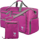 bago Duffel Bags for Traveling - 60L Spacious Duffel Bag with Shoe Compartment - Explore The World in Style & Convenience - Durable, Lightweight & Foldable Travel Duffle Bag (Pink)