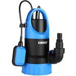 Sump Pump Submersible Water Pump : DEKOPRO 1HP Thermoplastic Portable Utility Pump with Float Switch 4500 GPH High Flow Water Removal for Swimming Pool Garden Pond Basement with 19.7ft Long Power Cord