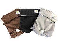 PET MAGASIN Reusable Dog Nappies - Pet Diapers Sanitary Wraps, 3-Pack (Original, Small)