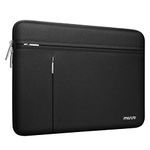 MOSISO Laptop Sleeve Compatible with MacBook Air/Pro, 13-13.3 inch Notebook, Compatible with MacBook Pro 14 inch M3 M2 M1 Pro Max 2024-2021, Polyester Bag with Front Horizontal&Vertical Pockets, Black