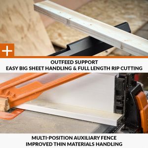 Evolution Table Saw – 255mm Blade, Powerful Cutting Tool