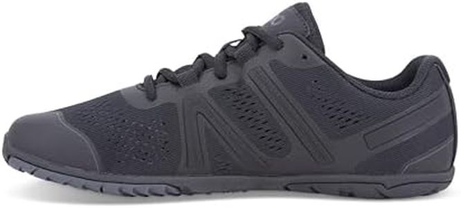 Xero Shoes Barefoot Running Shoes for Men | HFS Men's Running Shoes | Minimalist, Zero Drop, Wide Toe Box Shoes for Men, Black, 5 UK