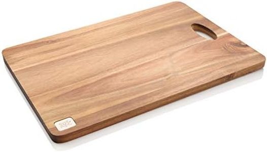 Stanley Rogers 49026 Acacia Chopping Board Large, Multi-Purpose Cutting Board, Highly Durable Serving Plate, Wooden Serving Board, Platter for Snacks and Cheese (Colour: Brown), 46.5 x 33 x 1.8 cm