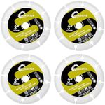 Diamond Metal Saw Blade 3"(75mm) - 4pcs Disc Cutter for Steel Pipe Rebar Stainless Steel Plate Angle Steel for Arbor 3/8"(10mm) Angle Grinder SANLEETEK