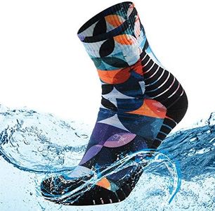 MEIKAN Waterproof Hiking Socks for Men Women, Wading Outdoor Seamless Ankle Cool Pro Mountain Socks 1 Pair (Multicolor, Medium)