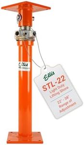 Ellis Manufacturing Light-Duty Steel Lifting Shore – Adjustable Basement Jack for Floor Leveling, Beams, Concrete, and Foundation – 16,000 lb Safe Load Capacity – 22"-38" Adjustment