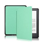 FANSONG Kindle Cover for 11th Generation 2021, E-Reader Case Paperwhite 6.8 inch with Hand Strap and Auto Wake/Sleep Smart Cover Leather PC Lightweight Slim Protective Green (M2L3EK)