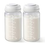 2PCS Breastmilk Storage Bottle for Momcozy 22oz Breast Milk Cooler, Wide Neck Breastmilk Collection Compatible with Spectra S1/S2/9 Plus/SG/Motif Luna, Certain Philips Avent Nipples, 10oz/300ml