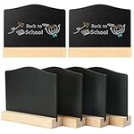 Chalkboard Small Sign, 6Pcs Mini Wood Chalkboard, Double-Sided Tabletop Blackboards, Message Tabletop Board for Weddings, Birthday Parties, Food Buffet Party Event Decoration