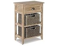 Signature Design by Ashley Oslember Farmhouse Accent Table with Baskets, Light Brown