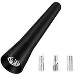 Universal Car Aerial Antenna AM/FM/DAB Car Aerial Replacement Car Radio Replacement Stubby Aerial Car Roof Antenna Mast Kit with Strong Receiving Function Screws M4 M5 M6 Black,6.5cm