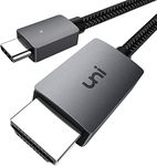 uni USB C to HDMI Cable, [4K, High-Speed] USB Type-C to HDMI for Home Office, [Thunderbolt 3/4 Compatible] for iPhone 15 Pro/Pro Max, MacBook Pro/Air, iPad Pro/Air, iMac, S23, XPS 17 etc.-1.8m