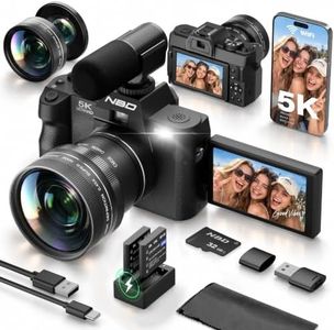 NBD 5K 64MP Digital Cameras for Photography with Dual-Lens WiFi