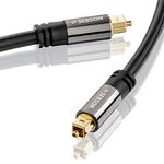 SEBSON Optical Cable 3m, Toslink Digital Audio Cable for Soundbar, TV, HiFi Systems, Game Consoles, Home Cinema Systems