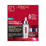 L’Oréal Paris Hydration Skincare Kit with Hyaluronic Acid Serum and Day Moisturizer for Face with Pro Retinol, Vitamin C and Hyaluronic Acid, Revitalift Triple Power LZR, Skincare Kit, 2 Count