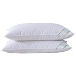 SUFUEE Luxury Goose Feather and Down Pillow Pair with 100% Cotton Cover (Standard(50% Down))