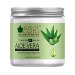 Bliss of Earth Aloe Vera Gel Pure Crystal Clear | Best For Face, Body & Hair | Effective Cooling, Soothing & Hydrating | Colour and Fragrance free Alcohol and Paraben Free | 200GM