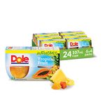 Dole Fruit Bowls Tropical Fruit in Juice, Healthy School Snacks, 107ml, 24 Cups