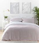 Portfolio Home Harvard Stripe Pink Double Duvet Set Reversible Bedding Bed Set