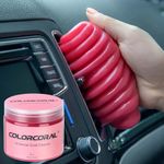 COLORCORAL Cleaning Gel for Car Universal Gel Cleaner Auto Detailing Car Vent Keyboard Cleaning Putty Car Interior Cleaner Dashboard Dust Remover Putty Auto Duster Cleaning Kit 160G - Rose Red