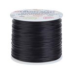 BENECREAT 18 Gauge/1mm Matte Jewelry Craft Wire 492 Feet/150m Tarnish Resistant Aluminum Wire for Wrapping, Beading Sculpting Model Skeleton Making - Black