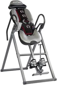 INNOVA HEALTH AND FITNESS ITM5900 Advanced Heat and Massage Inversion Table, Gray/Black