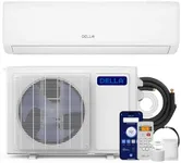 DELLA Vita Series 12000 BTU Mini Split AC 21 SEER2 Cools Up to 550 Sq.Ft, Works with Alexa, Wifi Enabled Air Conditioner & Heater with 1 Ton Pre-Charged Heat Pump (R32 Refrigerant)