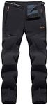 MAGCOMSEN Outdoor Trousers for Men Waterproof Trouser Mens Fishing Trousers Warm Trousers Hiking Pants Hiking Rainproof Clothes Tactical Trousers Mens Black Trousers Army Trousers with Zip Pockets