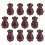 LIFKOME 24 Pcs Wood Cord Tassel Window Blind Wood Cord Tassels Knobs Cord Drops Pull End for Curtain Blinds Shades Use Brown