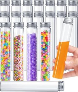 Berenti 20 PCS Plastic Test Tubes with Caps (115 ml) - 1.2×7.4 Inches/30×188 mm Gumball Tubes as Storage Containers for Candy, Beads, Powder – Clear Test Tube for Sample Testing, Home & Party Décor