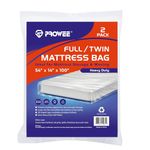 PROWEE 2 Pack 4Mil Heavy Duty Full/Twin Mattress Bag for Moving,Clear Plastic Mattress Bags for Storage, Twin Mattress Cover for Moving