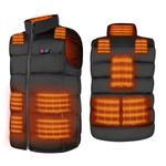 DR.PREPARE USB Electric Heated Vest, Unisex Heated Clothing, Lightweight Heated Jacket with 3 Heating Levels, 10 Heating Zones, Adjustable Size for Hiking, S-M (Battery Pack Not Included)