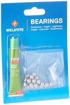 Weldtite 1/4 Inch Ball Bearings and Grease (24 Balls),Green