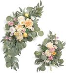 Koroni Flowers Yellow Pink Faux Flo