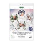 Katy Sue Watercolour Christmas Animals Die-Cut Pop Up Cards - Make 12 Cards with Robin, Reindeer, Fox & Owl. Contents: 12 Cards, 12 Sheets of Images + Supports & 12 Envelopes