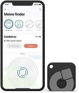 musegear Key Finder Recharge – Black I Rechargeable I with Bluetooth App from Germany I Maximum Data Protection I for iOS & Android I Find Keys