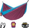 Wise Owl Outfitters Hammock for Camping Double Hammocks Gear for The Outdoors Backpacking Survival or Travel - Portable Lightweight Parachute Nylon DO Fuchsia Sky Blue