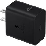 SAMSUNG 45W Wall Charger Power Adapter with Cable Included, Super Fast Charging for Galaxy Phones, Tablets and USB Type C Devices, Low Standby Power Consumption, EP-T4511XBEGUS, Black