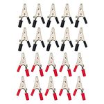 ILT Retail - (Pair of 10) Insulated Crocodile Clips Plastic Handle Cable Lead Testing Metal Alligator Clips Clamps 52mm Length-AMZ