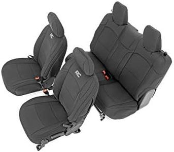 Rough Country Neoprene Seat Covers for 18-22 Jeep Wrangler JL | 2-Door - 91020, Black